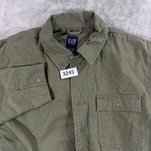Gap‎ Field Jacket Kids XXL Green Canvas Utility Chore Coat SP'03 192477-01